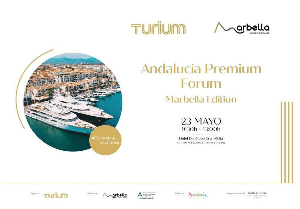 Cartel del Andalucía Premium Forum que se celebra en Marbella