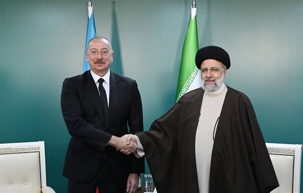 El presidente de Azerbaiyán, Ilham Aliyev, y el de Irán, Ebrahim Raisi
