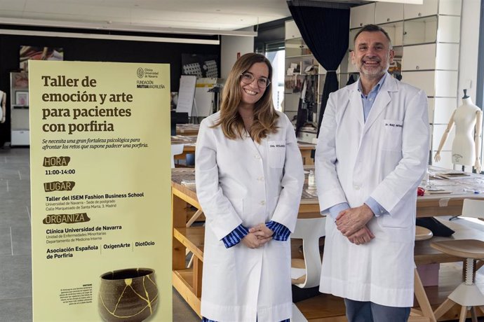 Isabel Solares, médico internista de la Clínica Universidad de Navarra, y Antonio Fontanellas, investigador del CIMA Universidad de Navarra, responsables del estudio.