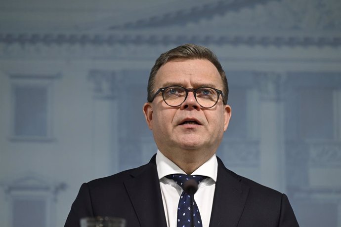 Archivo - 28 November 2023, Finland, Helsinki: Finnish Prime Minister Petteri Orpo speaks at a government briefing on border crossing restrictions. Orpo said that Finland will close its last border with Russia for two weeks to halt the increasing amount o