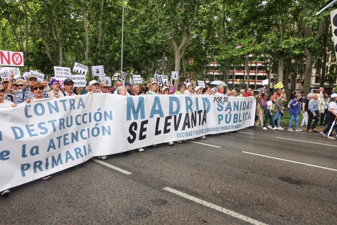 Manifestación por la Sanidad pública en Madrid el domingo 19