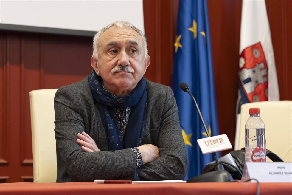 El secretario general de la Unión General de Trabajadores, Pepe Álvarez, en Cuenca.