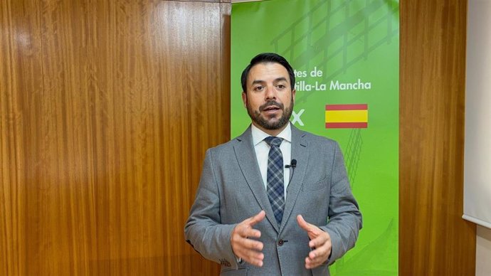 Archivo - El portavoz de Vox en las Cortes de Castilla-La Mancha, Iván Sánchez.