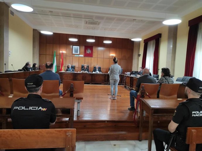 Los acusados durante el juicio