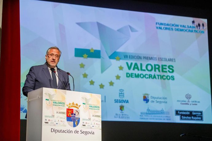 Pollán durante su intervención en la entrega de los Premios Valores Democráticos.