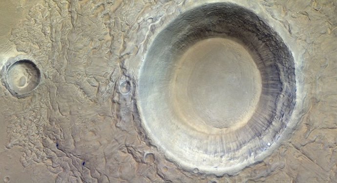 Cráter de impacto en Utopia Planitia