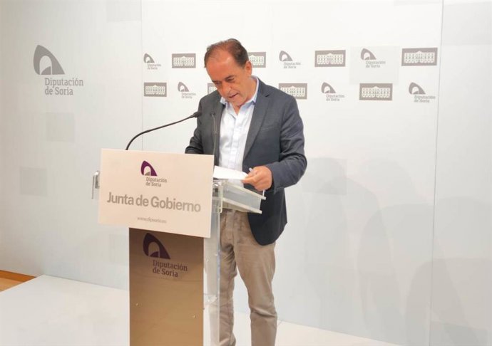 El presidente de la Diputación de Soria tras la Junta de Gobierno Local.