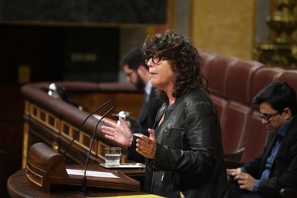 La diputada de ERC Teresa Jord interviene durante una sesión plenaria en el Congreso de los Diputados, a 23 de abril de 2024, en Madrid (España). 