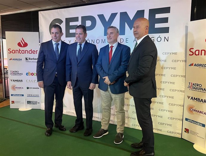 El presidente de Cepyme, Gerardo Cueva, en Zaragoza.