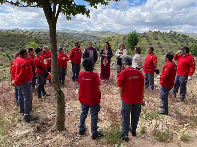 Encuentro con alumnado del proyecto que se imparte en Huelma.