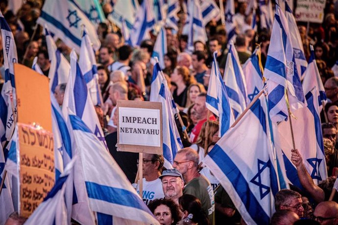 Imagen de archivo de una protesta contra el Gobierno de Israel.