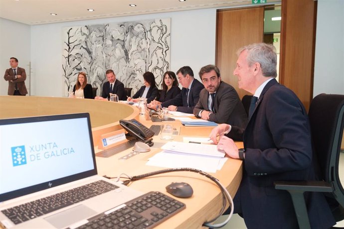 El Consello de la Xunta el 20 de mayo de 2024 presidido por Alfonso Rueda.