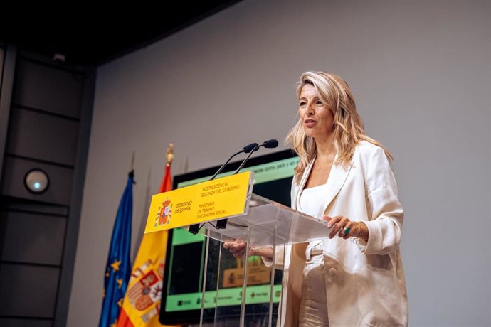 La vicepresidenta segunda y ministra de Trabajo y Economía Social. 