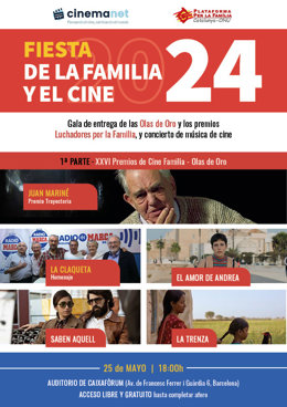 Cartel de promoción de la gala XXVI Premios de Cine Familia - Olas de Oro