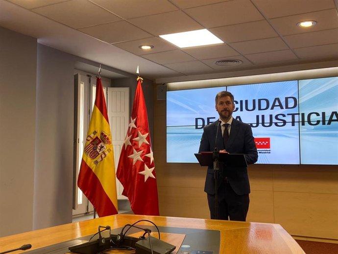 El consejero de Presidencia, Miguel Ángel García Martín, informa del total de ofertas recibidas para la Ciudad de la Justicia en Valdebebas