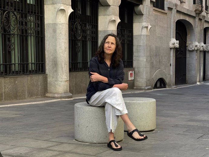 La escritora Audrey Magee en Barcelona este martes antes del encuentro con periodistas