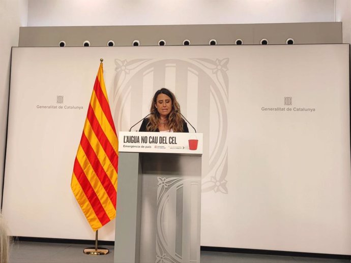 La portavoz del Govern, Patrícia Plaja, tras la reunión del Consell Executiu.