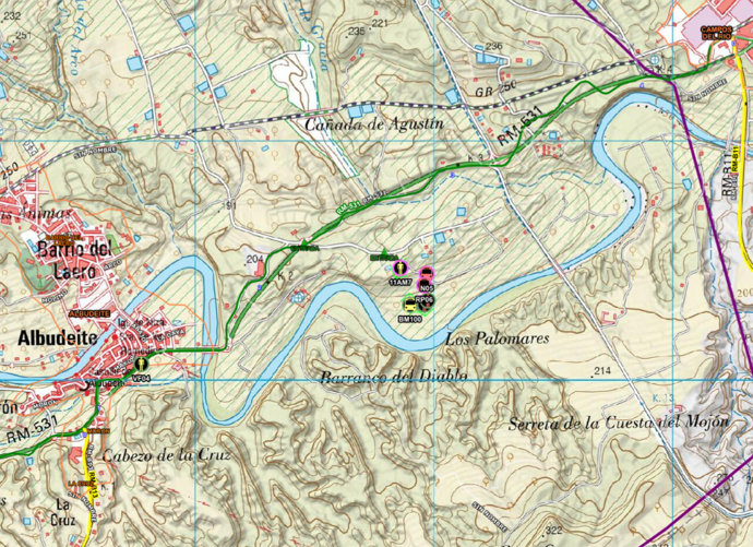 Lugar del incendio, situado en un mapa