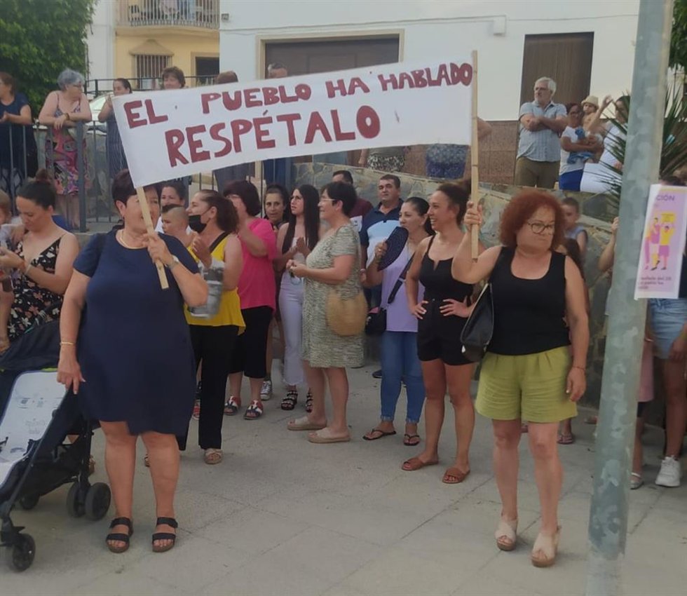 Archivo - Protesta en Algmitas por el resultado de la sesión de investidura