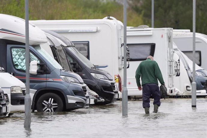 Archivo - Inundación en Littlehampton, Reino Unido, a 9 de abril de 2024. 