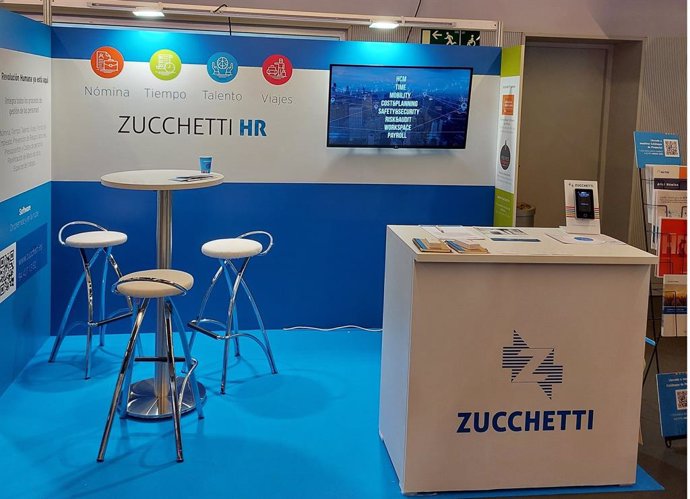 Stand de Zucchetti Spain en el Congreso Factor Humano 2024.