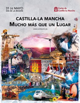 Cartel Día Castilla-La Mancha de las Cortes.