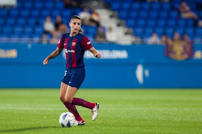 Archivo - Jana Fernández durante un partido con el FC Barcelona