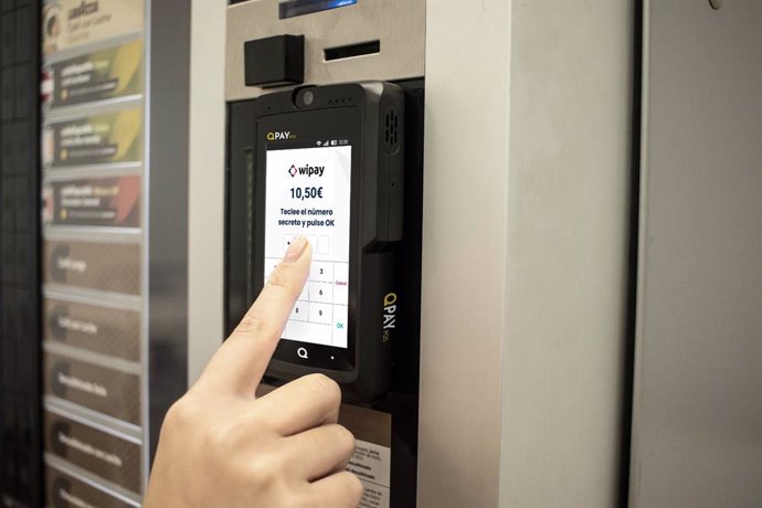 Recurso de sistema de pago en máquinas de vending de Wipay