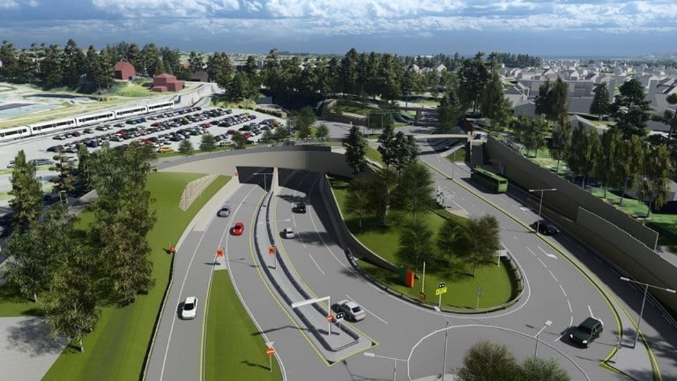 Infografía del túnel Gjonnes