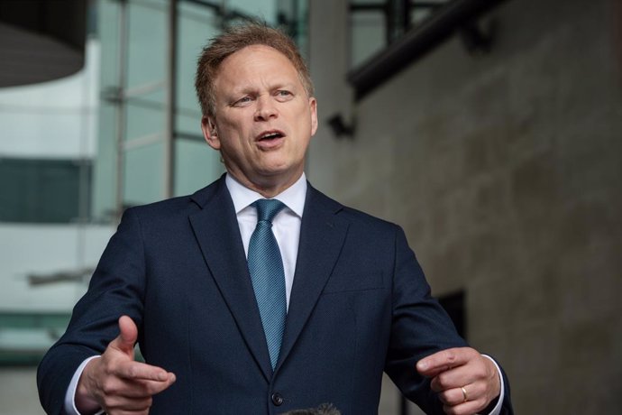 May 19, 2024, London, England, United Kingdom: Defence Secretary GRANT SHAPPS is interviewed outside the BBC Studios after his appearance on Sunday With Laura Kuenssberg.