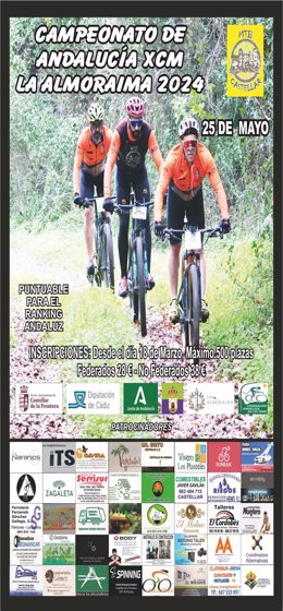 Cartel de la Andalucía de BTT Maratón 2024 en Castellar.