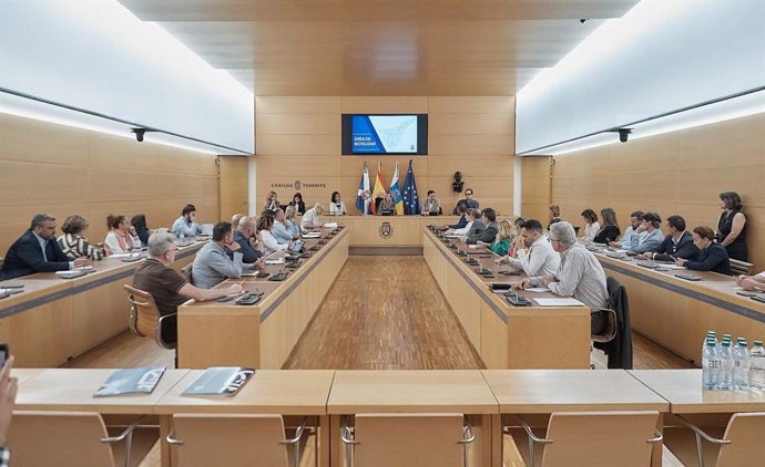 La presidenta del Cabildo de Tenerife, Rosa Dávila, se reúne con los ayuntamientos de la isla para coordinar las acciones necesarias con vistas a mejorar la movilidad