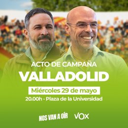 Cartel del acto en Valladolid