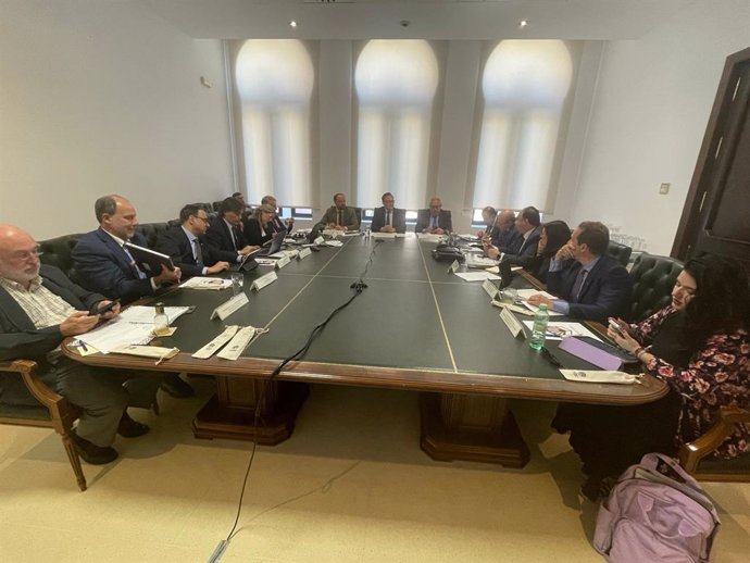 Reunión del Consejo Andaluz de Universidades, a la que asiste el rector de la UJA (2i).