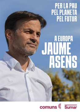 Cartel electoral de los Comuns para las elecciones europeas.
