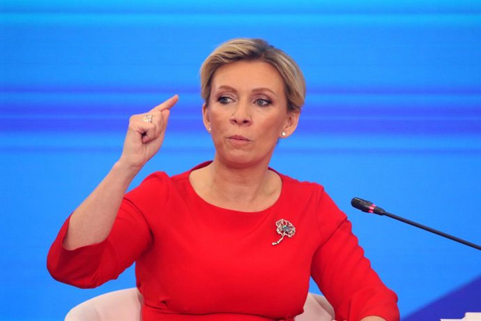 Archivo - July 27, 2023, Saint Petersburg, Russia: Maria Zakharova, Director of the Information and Press Department of the Ministry of Foreign Affairs of the Russian Federation, Official Representative of the Russian Foreign Ministry on the Second summ