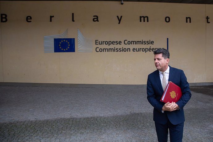 Archivo - El primer ministro de Gibraltar, Fabian Picardo, a su salida de una reunión sobre Gibraltar, en la sede de la Comisión Europea a 12 de abril de 2024, en Bruselas (Bélgica). Albares se ha reunido con Cameron y efcovic, máximo responsable europeo