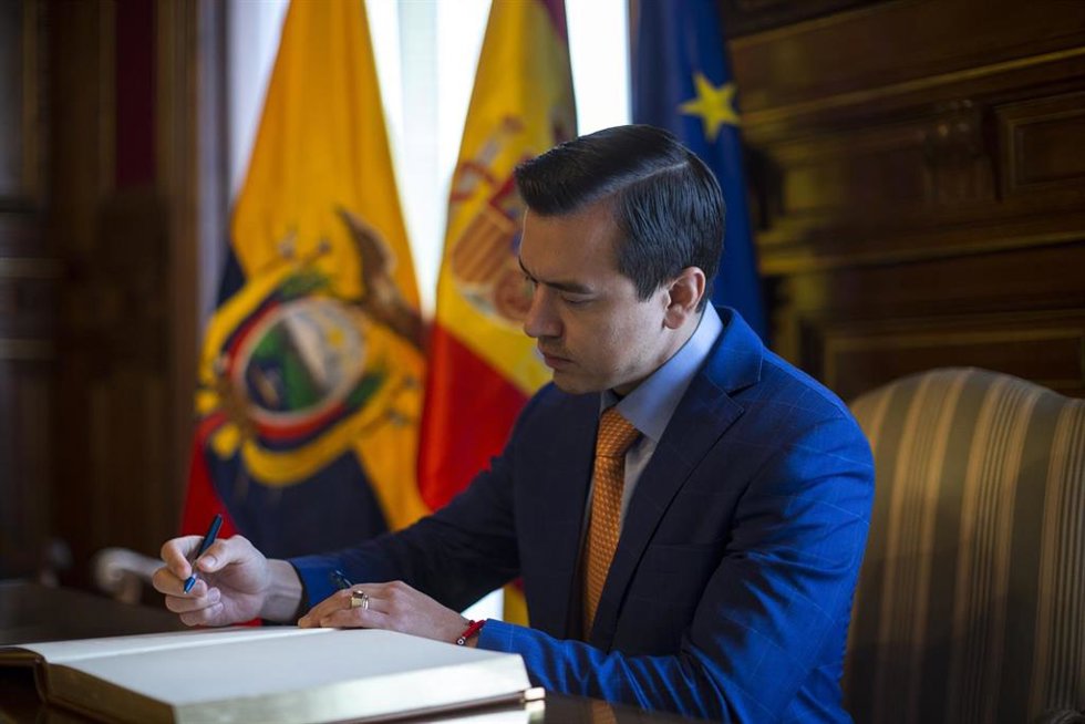 Imagen de archivo del presidente de Ecuador, Daniel Noboa