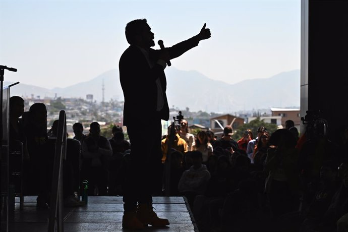 May 22, 2024, Tijuana, Baja California, Mexico: Students from the CETYS University campus gathered to hear long-shot Mexican presidential candidate Jorge Alvarez Maynez of the Citizens' Movement Party (MC), where he campaigned for the youth vote in Tijuan