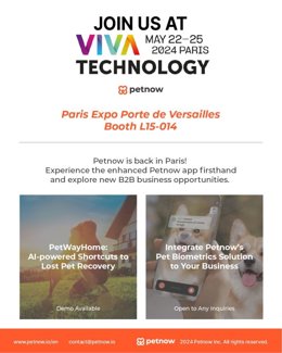 Petnow at VivaTech; Booth L15-014 of Paris Porte de Versailles