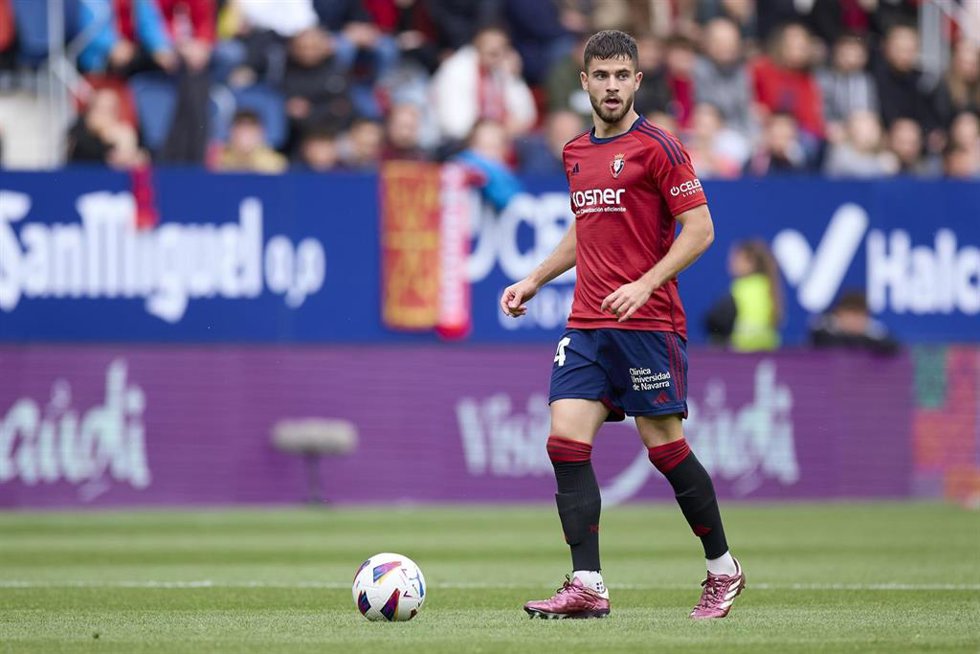 Iker Muñoz durante un partido de Osasuna