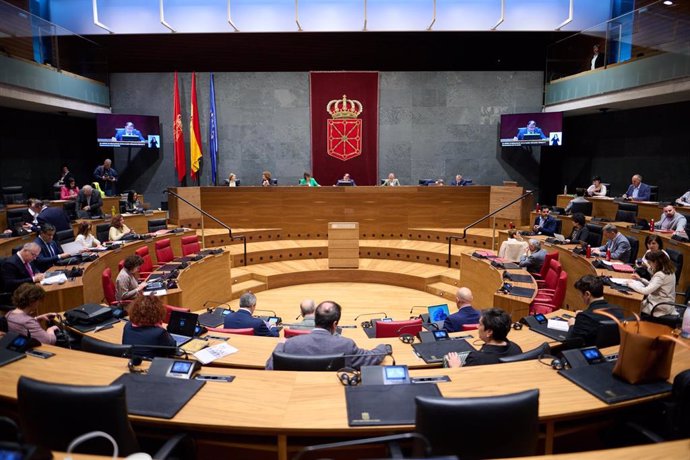 Archivo - Pleno del Parlamento de Navarra.