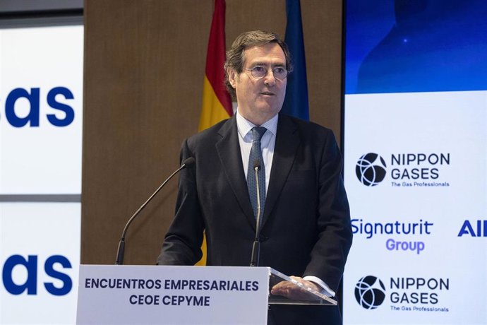 El presidente de la CEOE, Antonio Garamendi. 