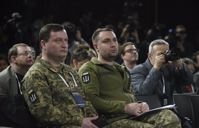 Archivo - Andrei Yusov y Kirilo Budanov, portavoz y jefe, respectivamente, de los servicios de Inteligencia de Ucrania.