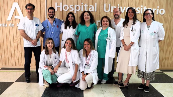 Facultativos del servicio de Hematalogía del Hospital Juan Ramón Jiménez de Huelva, organizadores del evento.