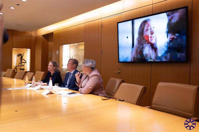 Reunión en el Ministerio de Exteriores de Israel con los embajadores de España, Irlanda y Noruega