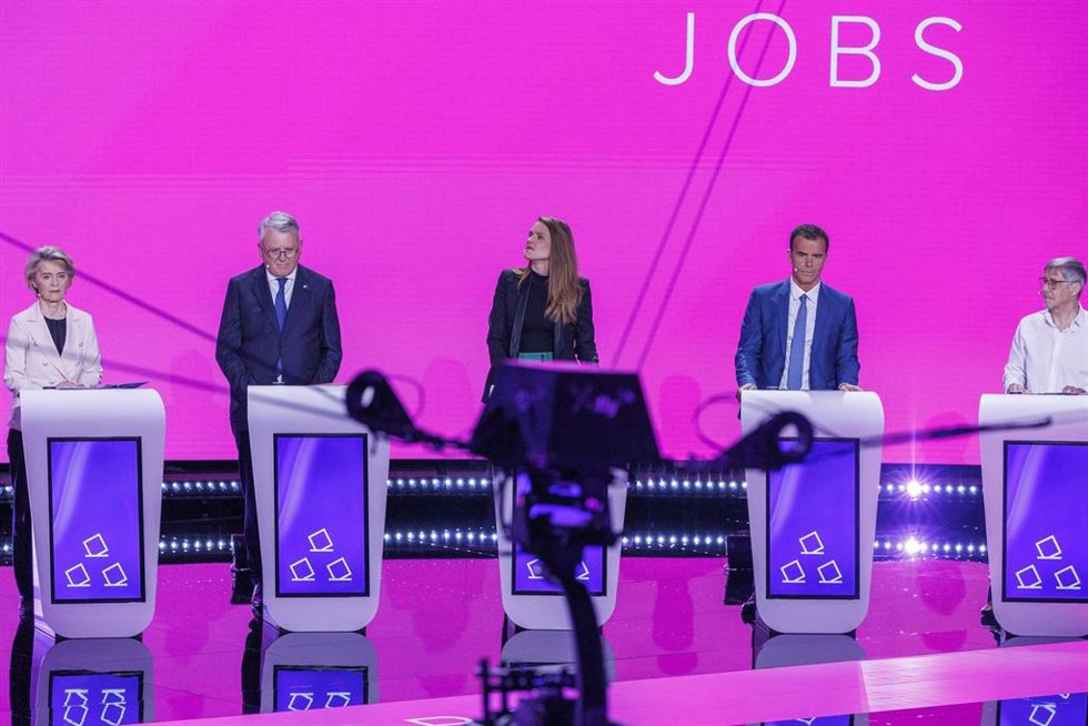 Debate en Bruselas entre candidatos de las distinta familias políticas al Parlamento Europeo