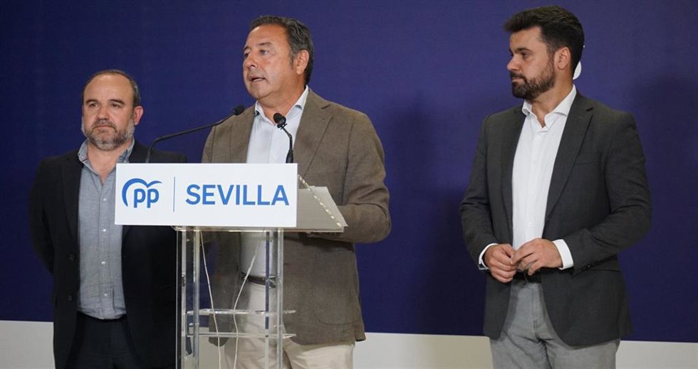 Ricardo Sánchez con Alberto Sanromán y José Ricardo García