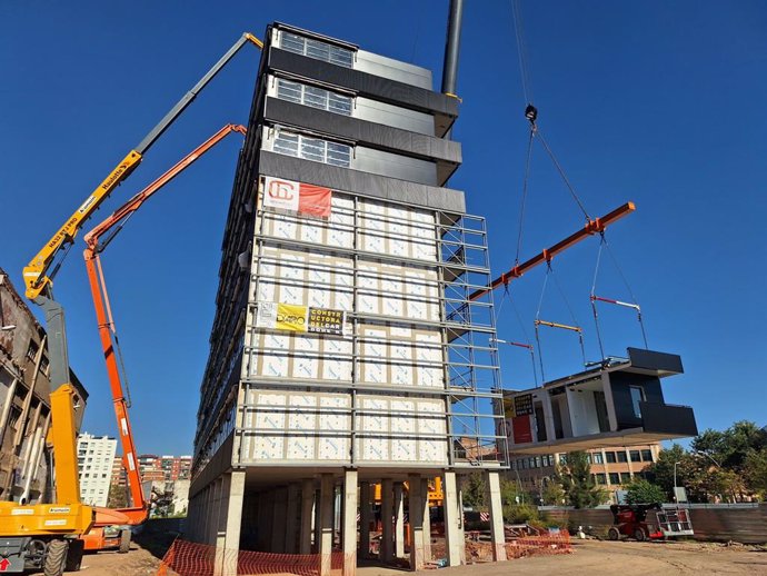 Un edifici de Barcelona en construcció