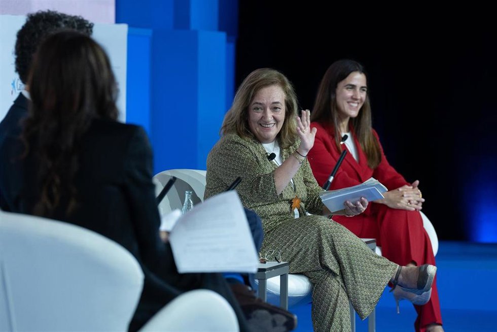 La presidenta de la Airef, Cristina Herrero, interviene en la 39 Reunió del Cercle d'Economia, a 23 de mayo de 2024, en el Palau de Congressos de Catalunya